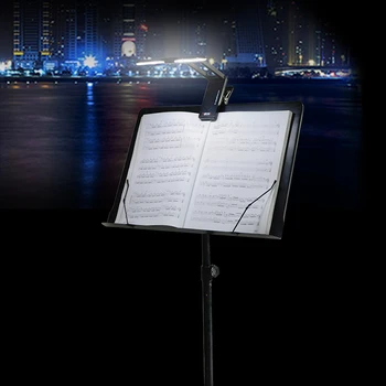AROMĀTS Clip-on Uzlādējamo Mūzikas Statīvs Lampas Visu veidu Mūzikas Stendi, LED Stage Light Universālā Kompaktu Pārnēsājamu USB Maksas