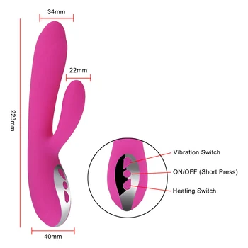 Apsildāmi Dildo Rabbit Vibrators paredzēts Sievietei, Pievienojiet Anālā Seksa Rotaļlietu Klitora Stimulators Sieviešu Masturbācija Mašīna Pāris Rīki Pieaugušo Veikals