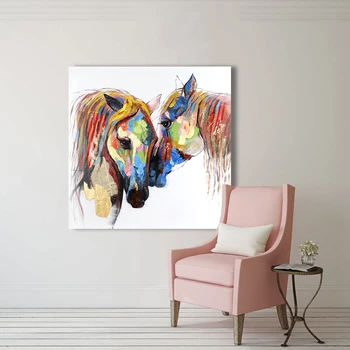 Artsailing 1 panelis krāsains zirgu gleznu Plakātu Sienas Mākslas Moduļu Gleznas, Sienas, Attēlus, Dzīvojamā Istaba Audekla Apgleznošana