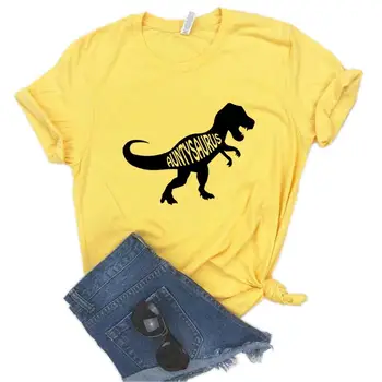 Auntysaurus dinozauru Sieviešu Tshirts Kokvilnas Gadījuma Smieklīgu t Kreklu, Lai Dāma Yong Meitene Top Tee Hipster 6 Krāsu NA-897