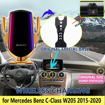 Auto Mobilā Telefona Turētājs priekš Mercedes Benz C-Klases W205 GPS Stāv Grozāms Balstenis Atbalstu C-Klasse C180 C200 C220 C250 C300 AMG