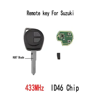 Auto Remote Key Fit SUZUKI SWIFT SX4 ALTO VITARA IGNIS JIMNY Splash 433MHz ID46 Hot Chip