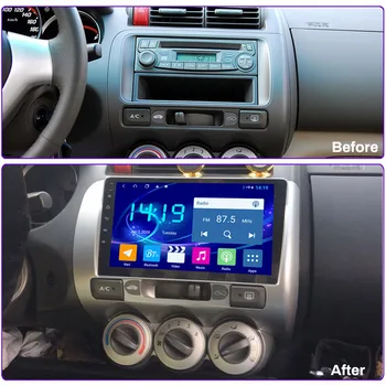 Automašīnas radio Honda Fit džeza android 4G+64G 2004 2007 DVD multimediju autoradio GPS navigācijas automagnitol coche pantalla auto