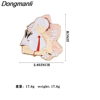BG338 Dongmanli Anime Metāla Emaljas Piespraudes un Saktas, lai Atloks Pin Mugursoma Somas Žetons Kolekcija Dāvanas