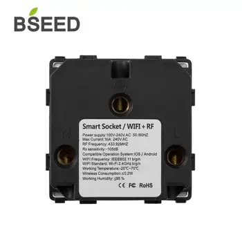 BSEED ES Smart Wifi Kontroles PowerElectric Funkciju Taustiņu Tikai Elektriskās Kontaktligzdas 110V - 250V Ligzda Smart Dzīve