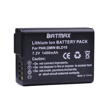 Batmax 1400mAh DMW-BLD10E DMW BLD10E BLD10 Akumulatoru Panasonic DMC GF2GK GF2 G3 GX1 DMC-GF2 Kameras
