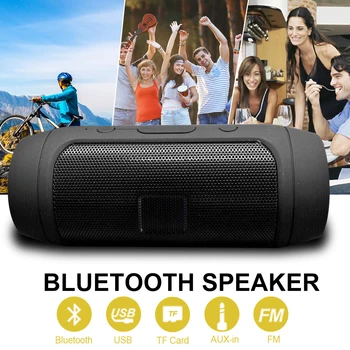 Bluetooth Portable Speaker Āra Skaļrunis Bezvadu Mini Kolonnā 3D 10W Stereo Surround Mūzikas Atbalsta FM TF AUX Kartes Bass Box