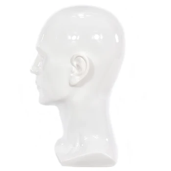 Bolihair PVC Balts Vīriešu Parūka Statīvu Galvas Mācību Manekena Galvu Ar Auss Vīriešu Manekens Manekena Galvu
