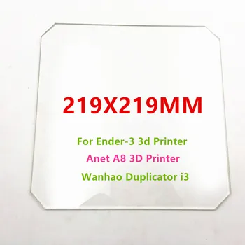 Borsilikāta Stikla plāksnes, 219X219X3mm siltuma gulta DIY Wanhao Aparāts i3 Anet A8 MP Maker Izvēlieties 3D Printeri