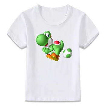 Bērni, Drēbes, T Krekls Mario un Yoshi Gudrs, Funny Bērnu T-krekls Zēniem un Meitenēm Toddler Tee Krekli oal242
