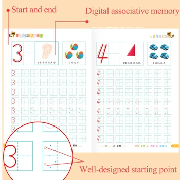 Bērnu Krāsvielas Prakses Grāmata Studentiem Phonics Zīmēšana Matemātika Copybook Ķīnas Izglītības Rokraksta Mācību Cipariem Quaderno