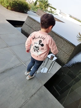 Bērnu apģērbu zēns pavasara jaka 2018 jauno pavasara un rudens plānas jakas maziem bērniem ikdienas jaka jūra Mickey karikatūra