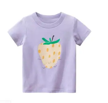 Bērnu īsām piedurknēm t-krekls kokvilnas vasaras plānas sadaļā dzidri balts bērnu pusi piedurknēm zemāko krekls ar apaļu apkakli