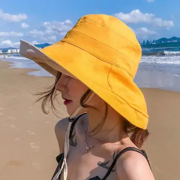 COKK Floppy Cepuri Sieviešu Pludmales Saules Cepure Vasaras Cepures Sievietēm, Dāmas Zvejnieks Klp Platām Malām Sunhat Brīvdienas Suncreen korejiešu Stilā