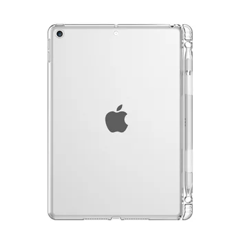 Caurspīdīgs Vāks iPad 10.2 7 8 Mini 2 3 4 5 9.7 2018 Pro 10.5 11 Air 2 3 4 Ar Zīmuļa Turētāju TPU Silīcija Atpakaļ Tablete Gadījumā