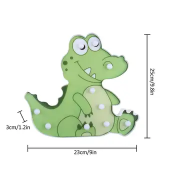 Cute Krokodila Nakts Gaisma 3D Dzīvnieku Karikatūra Galda Lampa, Acis Aizsargāt Sienas Gaismas Bērnu Guļamistaba Dekorēšana Mazulis Dāvanu