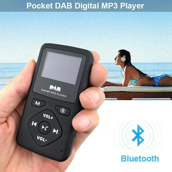 DAB/DAB Digitālais Radio Bluetooth 4.0 Personas Kabatas FM Mini Portatīvie Radio Austiņas MP3 Micro-USB Mājas