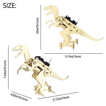 DIY Komplektu Dinozauru T Rex 3D Modeli CILMES Pamati Zinātnes Rotaļlietas Zēniem Elektriskā Lien Koka Modeļu būvei Puzzle Teen Draugiem Dāvana
