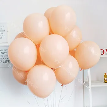 DIY Pastelis Baby Dušas Cepums Krēms Persiku Ādas Baloni Vainags Arku Komplekts Retro Kafijas Ballon Kāzas, Dzimšanas dienas svinības Dekori