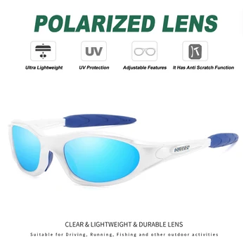 DUBERY Vīriešu Sporta Polarizētās Saulesbrilles Zvejas Braukšanas Saules Brilles Ovālas Brilles, Aizsargbrilles Vīriešu Toņos Zaļā Spogulis UV Aizsardzība