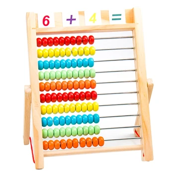 Daudzfunkciju Abacus Mācību Stāvēt Koka Rotaļlietas Skaitīšanas Izziņas Valdes Sākumā Izglītības Matemātikas Rotaļlieta Bērniem