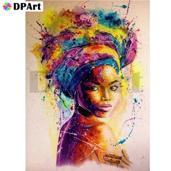 Dimanta Krāsošana 5D Pilnu Kvadrātveida/Kārtas Urbt Āfrikas Sieviete, Dāma Daimond Izšūšanai, Glezna Krustdūrienā Mozaīkas Krāsošana M1728