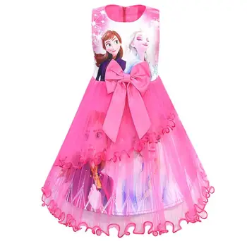 Disney Meitenes Elsa Kleita Vasaras Bērnu Apģērbu Puse Elegants Princese Kleitas Bērnu Meitenēm, Bērniem, Saldēti Mežģīņu Kāzu Kleitas