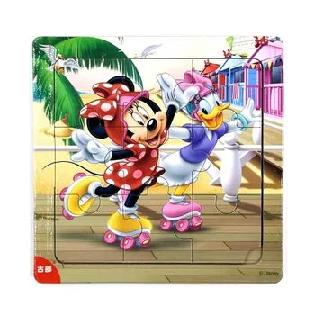 Disney Saldēti Mickey Minnie Mouse Iespiesti Puzzle Mācību Izglītības Interesanti, Koka Rotaļlietas Bērniem, Bērnu Dāvanu Brinquedos