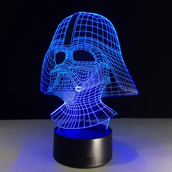 Disney Star Wars Darth Vader, Dark Warrior 7 krāsu maiņa ilūziju, LED gaismas Darth Vader apdare rotaļlietas rīcības attēls dāvanu