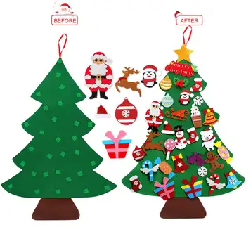 Diy Jūtama Ziemassvētku Eglītes, Ziemassvētku Dekori Mājas Navidad Ir 2021. Jaunā Gada Dāvanas Bērniem Cristmas Rotājumi Navidad Natal Dekori