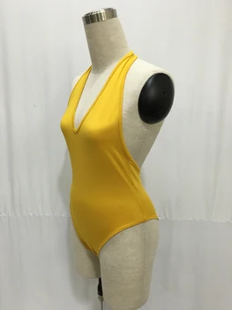 Eiropas un Amerikas sexy jumpsuit Sieviešu zemāko krekls Pludmalē peldkostīmu Backless LL5010-3