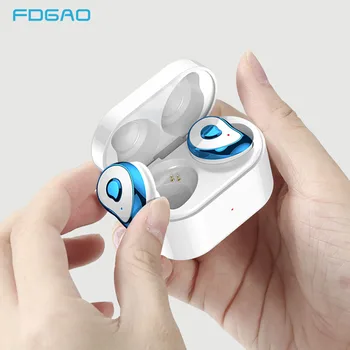 FDGAO Bezvadu Mini Bluetooth Austiņas, Lai Xiaomi Huawei iPhone TWS Stereo Earbuds Sporta Austiņas, Ausu Tālrunis Ar Mic Uzlādes Kaste