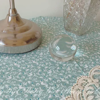 FSISLOVER ins DIY Deco Vintage galdautu Kokvilnas Zaļā Pusdienu Galda Segums Piknika Auduma Obrus Tafelkleed mantel mesa nappe