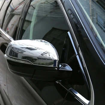 Ford Edge 2016 2017 2018 Auto stils aksesuāri ABS Chrome Automašīnas atpakaļskata spoguļa vāciņš vāciņš Melns