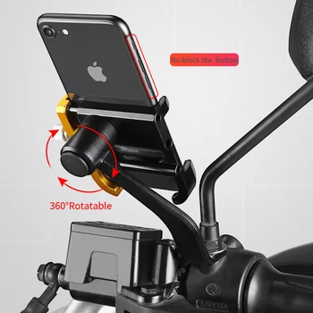GIYO Alumīnija Sakausējuma Motociklu Mobilā Tālruņa Turētājs Universal 2.17-3.94 collu mobilā Telefona Statīvs Regulējams Motociklu Mount Atbalsts