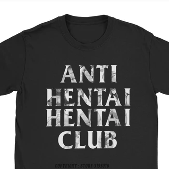 Grafikas Iespiestas Klasiskā T Krekls Vintage Anti Hentai Hentai Kluba T-Krekls Vīriešiem Tīras Kokvilnas Tshirts Neķītri Sexy Japāna Waifu Tee Krekls