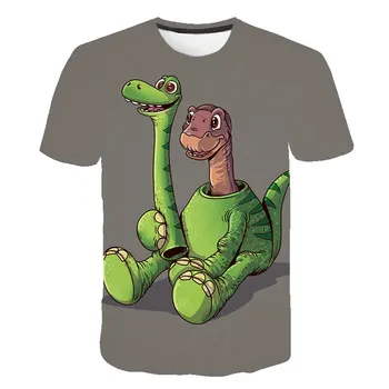 Gudrs Zēnu/meiteni Zīmolu T-krekls gadsimta dinozauru Bērniem, dzīvnieku Anime T-krekli ar Īsām piedurknēm zēniem, apģērbu Vasaras Topi Streetwear