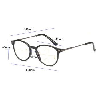 Iboode Progresējoša Multifokāla Lasīšanas Brilles Vīrieši Sievietes Retro Tālu un Tuvu, Redzes Anti Zilā Gaisma Pretbloķēšanas Presbyopic Brilles