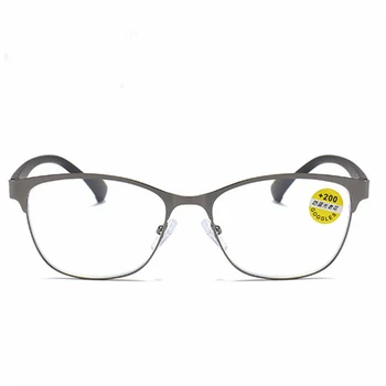 Imwete Anti-Zila Gaisma Vīriešiem Hyperopia Glāzes Vintage Pusi Rāmi Sievietēm Presbyopic Metāla Acu Kaķis Lasīšanas Brilles +1.0 +4.0
