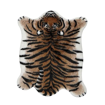 JAUNS-Mākslīgais Tiger Formas Kažokādas Pledi Vannas istaba Anti-Slīdēšanas Paklājiņš Mājas Vannas Dušas Telpa Paklāju Mazo