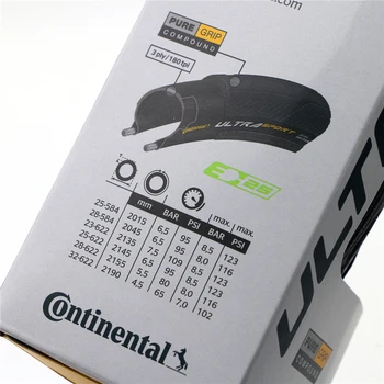 JAUNS dizains Continental Ultra Sport III 700x23/25 Black Locīšanas PureGrip 3 Road Bike Riepu Locīšanas Riepas