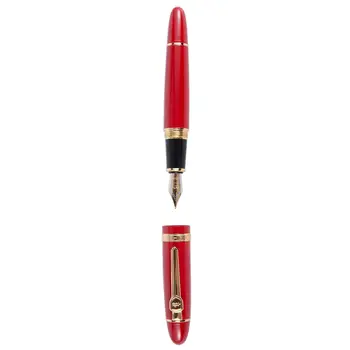 JINHAO 159 18KGP 0.7 mm VIDĒJA PLAŠU NIB FOUNTAIN PEN bezmaksas Office Tintes Pildspalva ar kārbu