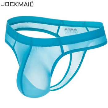 JOCKMAIL sexy apakšveļa vīriešiem Neilona vīriešu bikini biksītes jockstrap ledus zīda vīriešu apakšveļa gay mens siksnas un g stīgas slīdēšanas