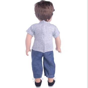 Jaunas ielidošanas ikdienas krekls un bikses apģērbs 18 collu Amerikāņu Logan zēns lelle, apģērbs paredzēts baby lelle zēns