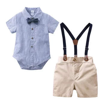 Jaundzimušā Apģērbu 2020. Gada Vasaras Bērnu Zēniem Apģērbu Komplekts Džentlmenis, Tie T-krekls+Šorti 2gab Apģērbs, Apģērbu, Bērnu Apģērbam, Zīdaiņu Apģērbs