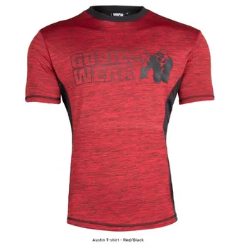 Jauns Vīriešu vingrošanas zāles ar īsām piedurknēm T-krekls Fitnesa augšas Vīriešu Darbojas Sporta Kultūrisms Izdilis Izšūšanas t-veida Topi Vasaras Treniņu Apģērbs