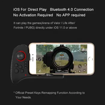 Jaunu G5 ar Vienu Roku Bezvadu Bluetooth Gamepad Mobilo Kontrolieris Spēle Kursorsviru Sprūda Pogu PUBG IOS, Iphone, Planšetdatora Ipad