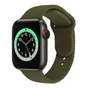 Jaunā Sporta band Apple skatīties 44mm 40mm 38mm 42mm Pītā vēnas Silikona smartwatch aproce Siksna iWatch sērija 6 5 SE 4 3 2