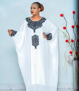 Jaunā stila Āfrikas sieviešu Dashiki Modes Šifona materiālu, Ar iekšējo super mīksti gara kleita vienu izmēru krūtis 220cm garums 152cm