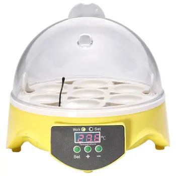 Jaunākais Mini 7 Olu Inkubators Mājputnu Inkubatoru Brooder Digitālo Temperatūras Inkubācijas Olu Inkubators Inkubatora Vistas, Pīles Putnu Pigeo
